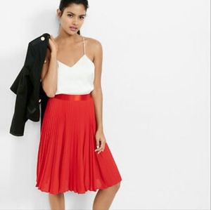 Red Express High Waist Midi Skirt (XS)